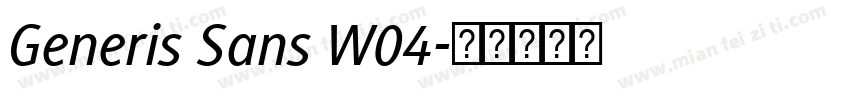 Generis Sans W04字体转换